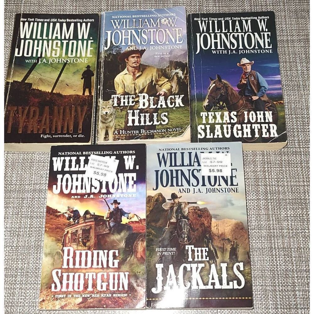 William W. Johnstone lot of 5 Western Cowboy paperbacks